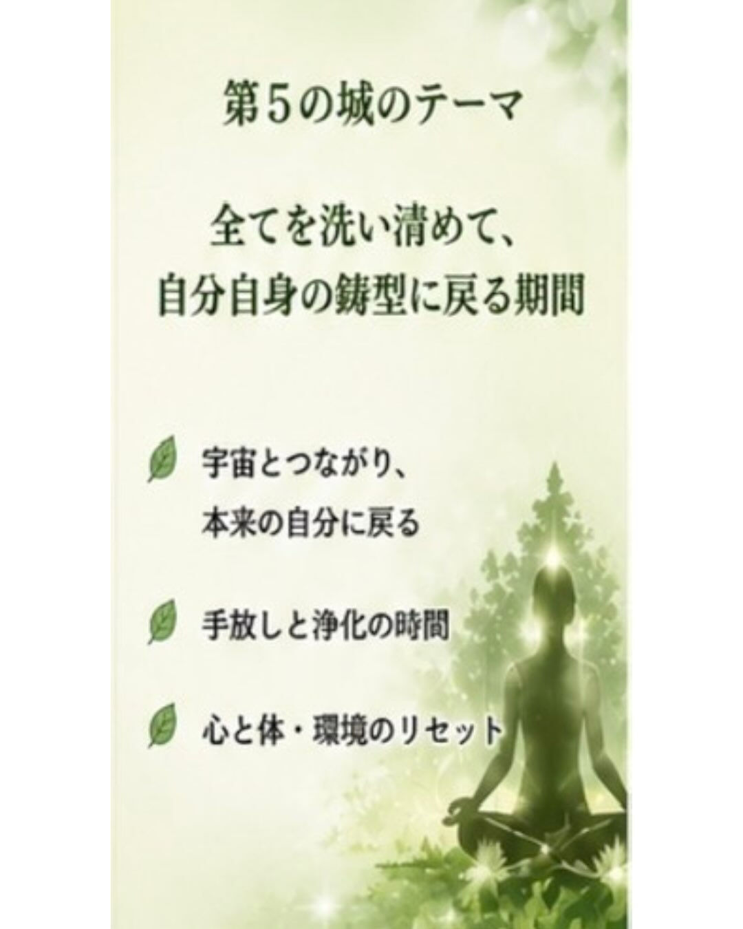 🌿【7月6日から8月26日の52日間　第五の城がスタート】